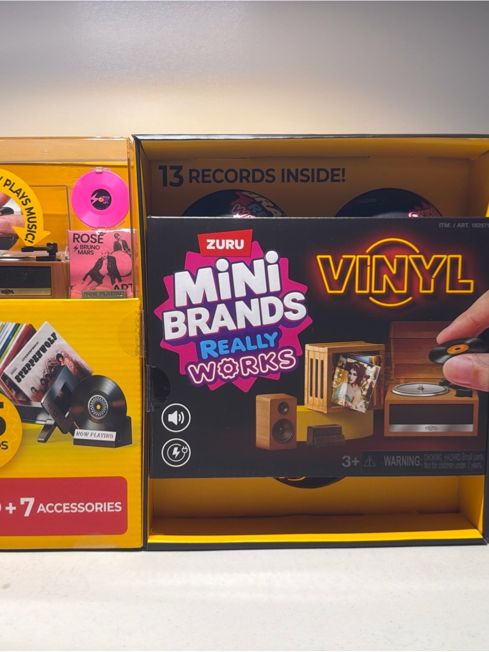 ZURU Mini Brands Vinyl Record Toy - Black and Pink Accents